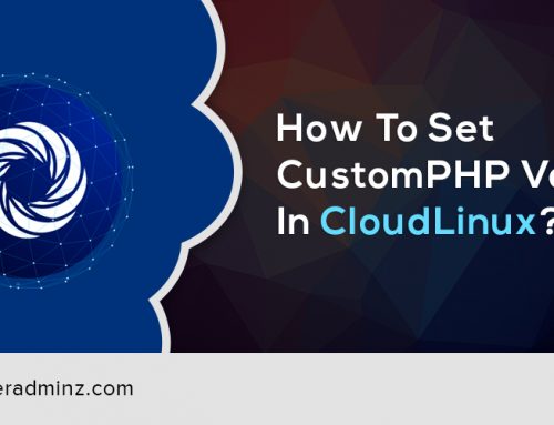 How To Set CustomPHP Values In CloudLinux