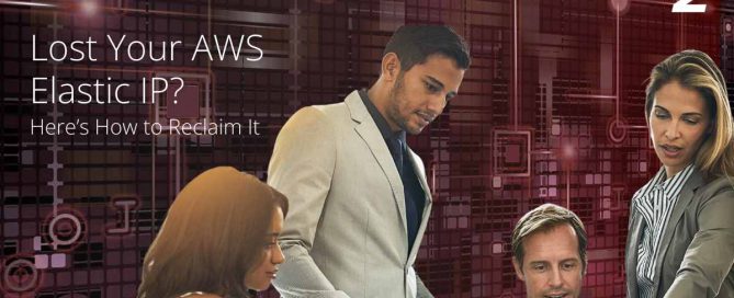 Team of professionals discussing AWS solutions with banner text “Lost Your AWS Elastic IP? Here’s How to Reclaim It” – ServerAdminz
