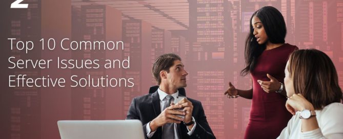 Team discussing server issues and solutions – banner for “Top 10 Common Server Issues and Effective Solutions” by ServerAdminz.