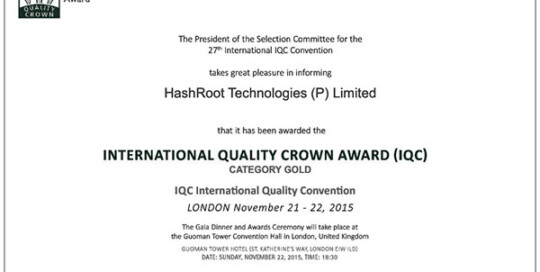 International Quality Crown Award