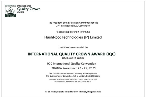 International Quality Crown Award